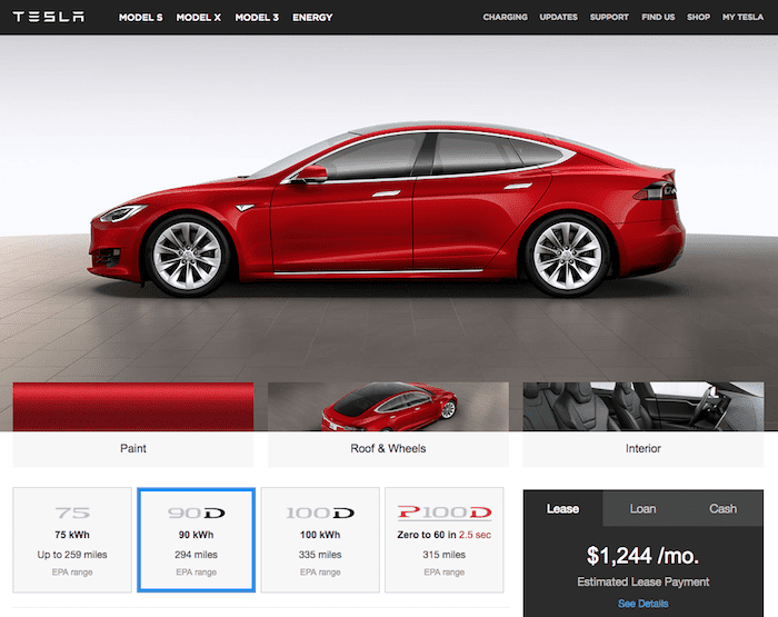 Commercial product configurator