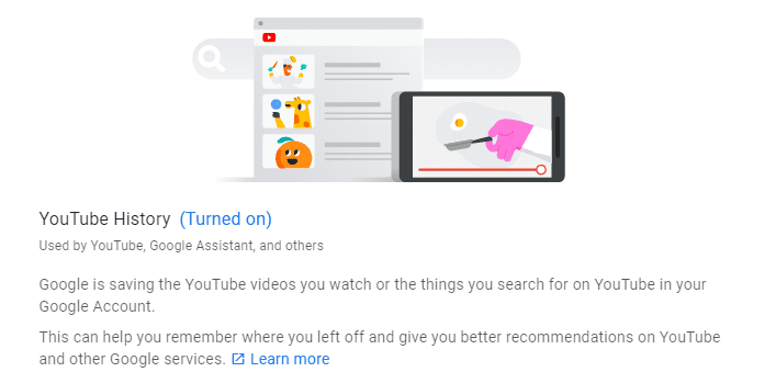 YouTube History Screen Shot