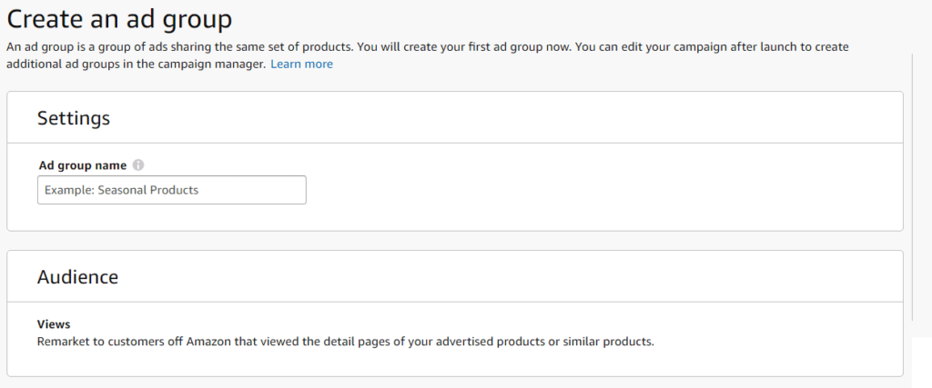 Amazon Sponsored Display Ad Groups