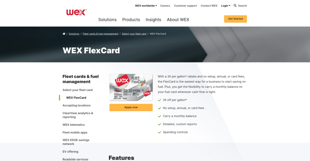 Wex FlexCard Best Fuel Card for Truckers