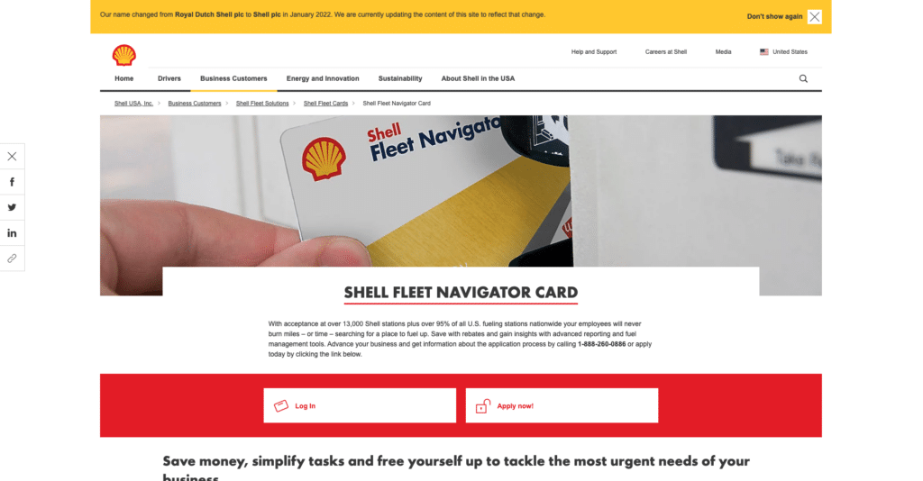 Shell Fleet Navigator Card Best Fuel Card for Truckers