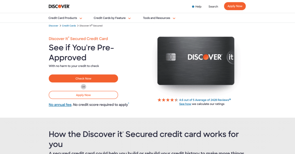 Discover It Secured Card Best Fuel Card for Truckers