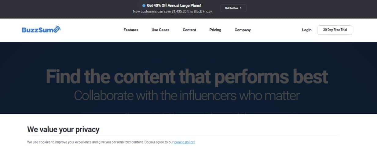 Buzz Sumo is a tool for link building outreach