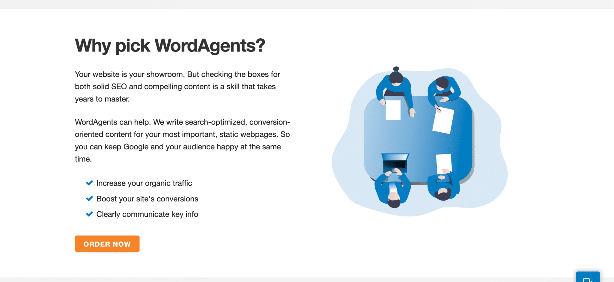 WordAgents review website content