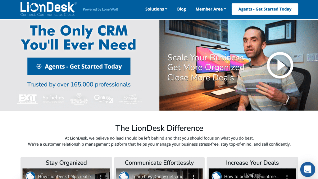 LionDesk; the best CRM for real estate.