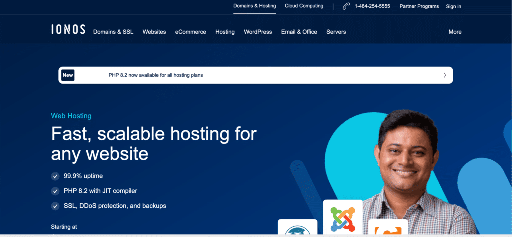 Ionos cloud web hosting.