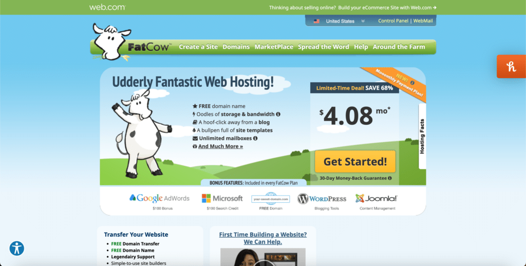 FatCow web hosting.