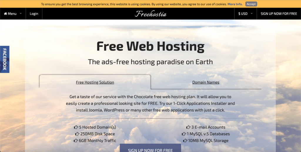 Freehostia free web hosting