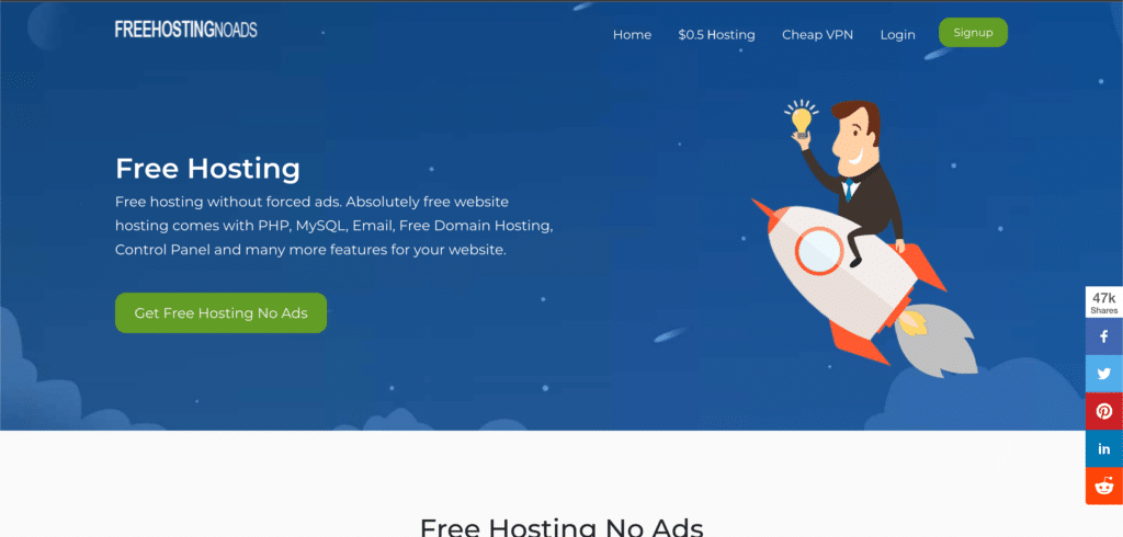 FreeHostingNoAds free web hosting