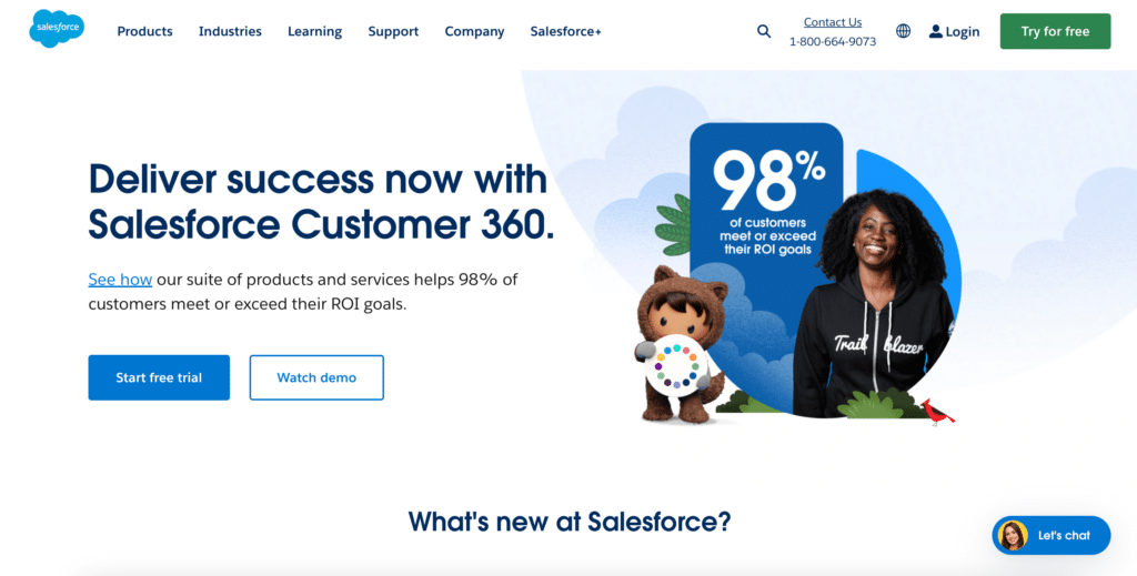 Salesforce; the most popular private equity CRM software.