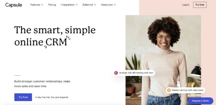 Best CRM for small businesses, Capsule
