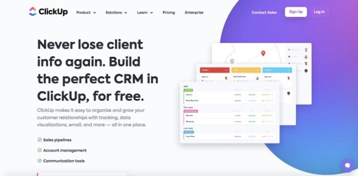 Clickup-Best Crm for insurance agents