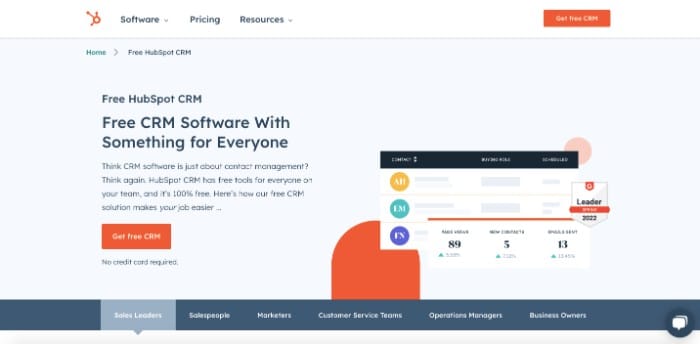 hubspot- best crm for startups