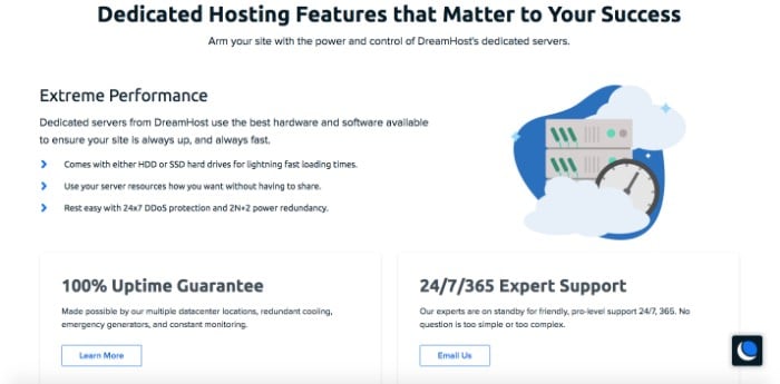 Dreamhost Review, Dedicated Hosting