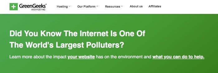 GreenGeeks Review, Going Green