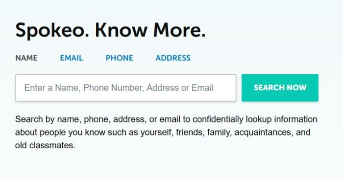 Spokeo search tool 