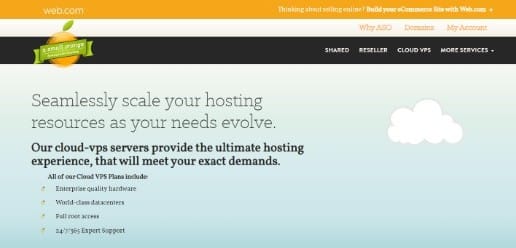 a small orange - cloud hosting