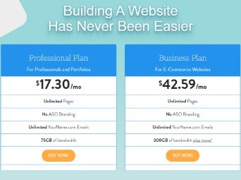 a small orange - website builder plans