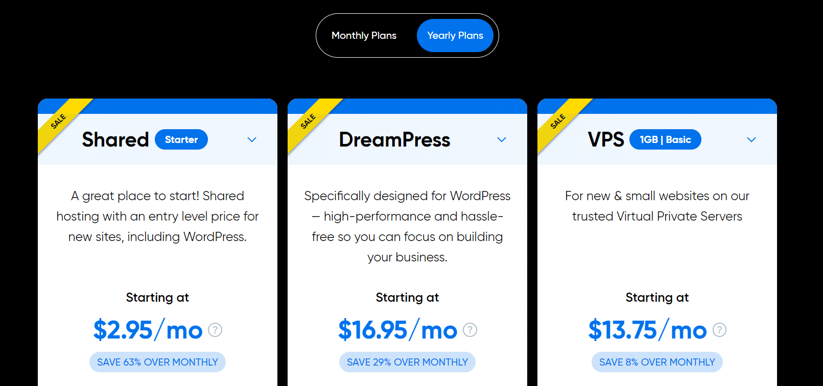 Cloudways vs. DreamHost - DreamHost Pricing