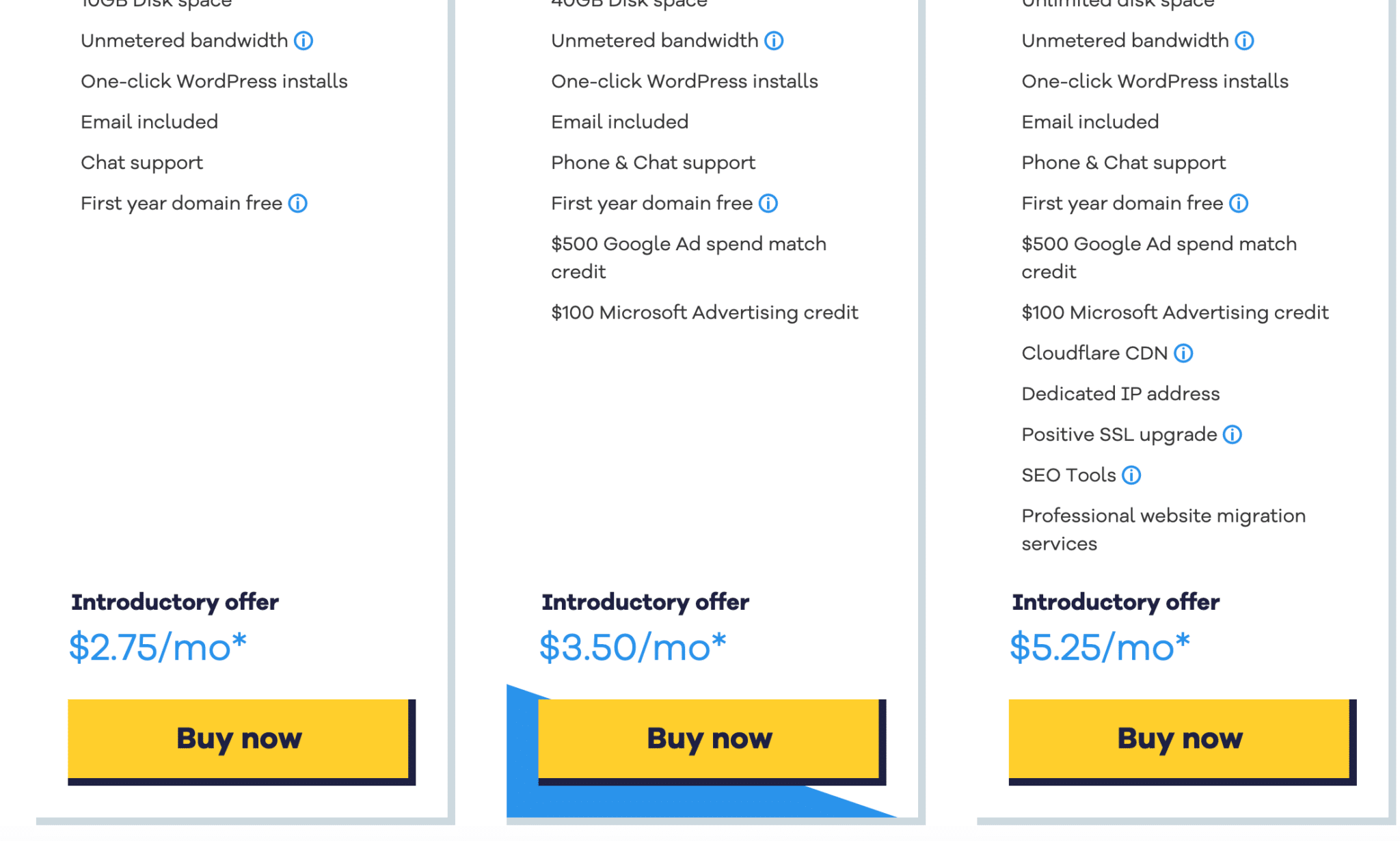 Cloudways vs. HostGator - HostGator Shared Pricing