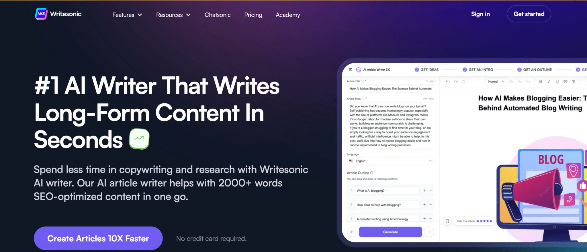 Writesonic Review - Article Writer